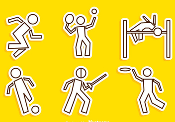 Sport Line Vector Icons - Kostenloses vector #304375